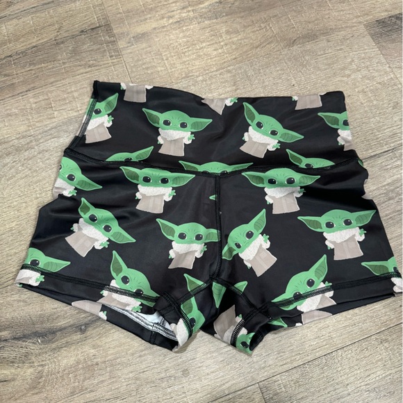 United Lifters NWOT High Waisted  Baby Yoda Shorts - Picture 2 of 4